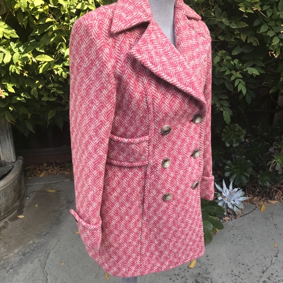 Ann Taylor Jackets & Blazers - Ann Taylor Pink/ White Coat Size 4